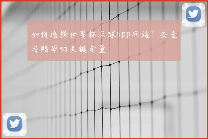 如何选择世界杯买球app网站？安全与赔率的关键考量